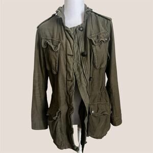 Free People Women’s Utility Jacket Small Army Green small cotton